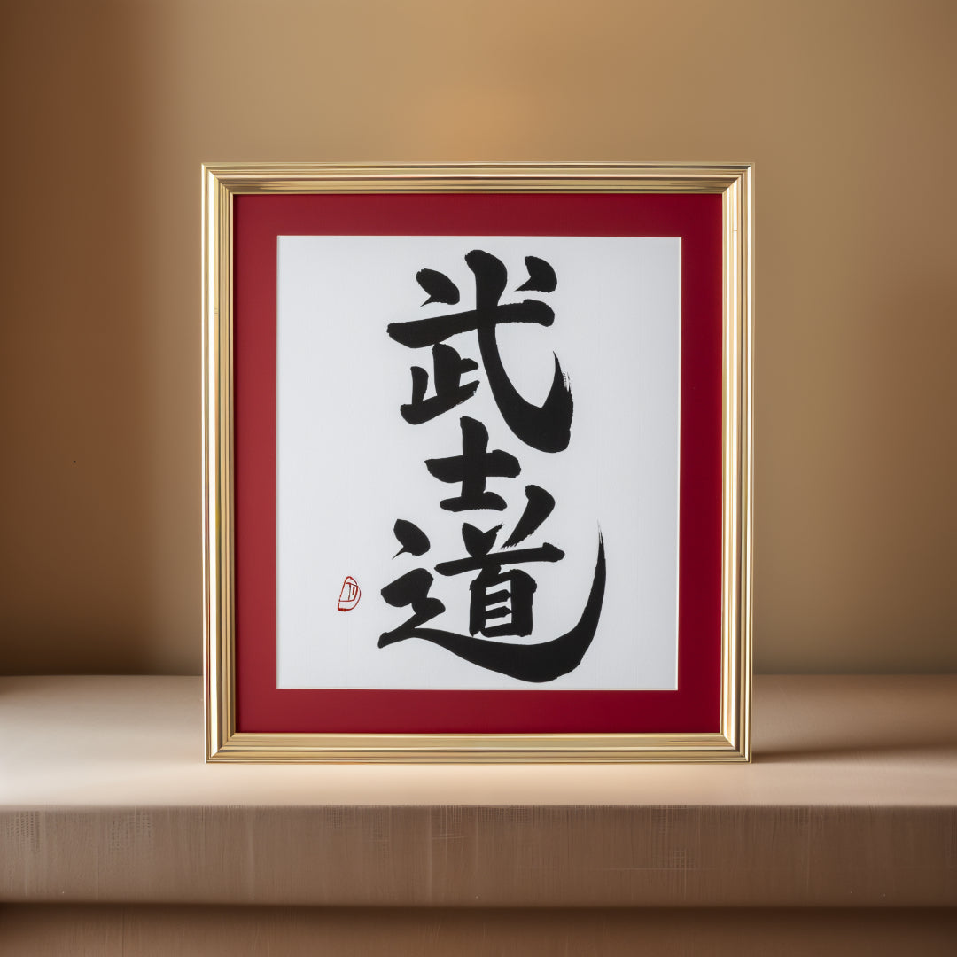 武士道 Bushido – Framed Calligraphy Artwork
