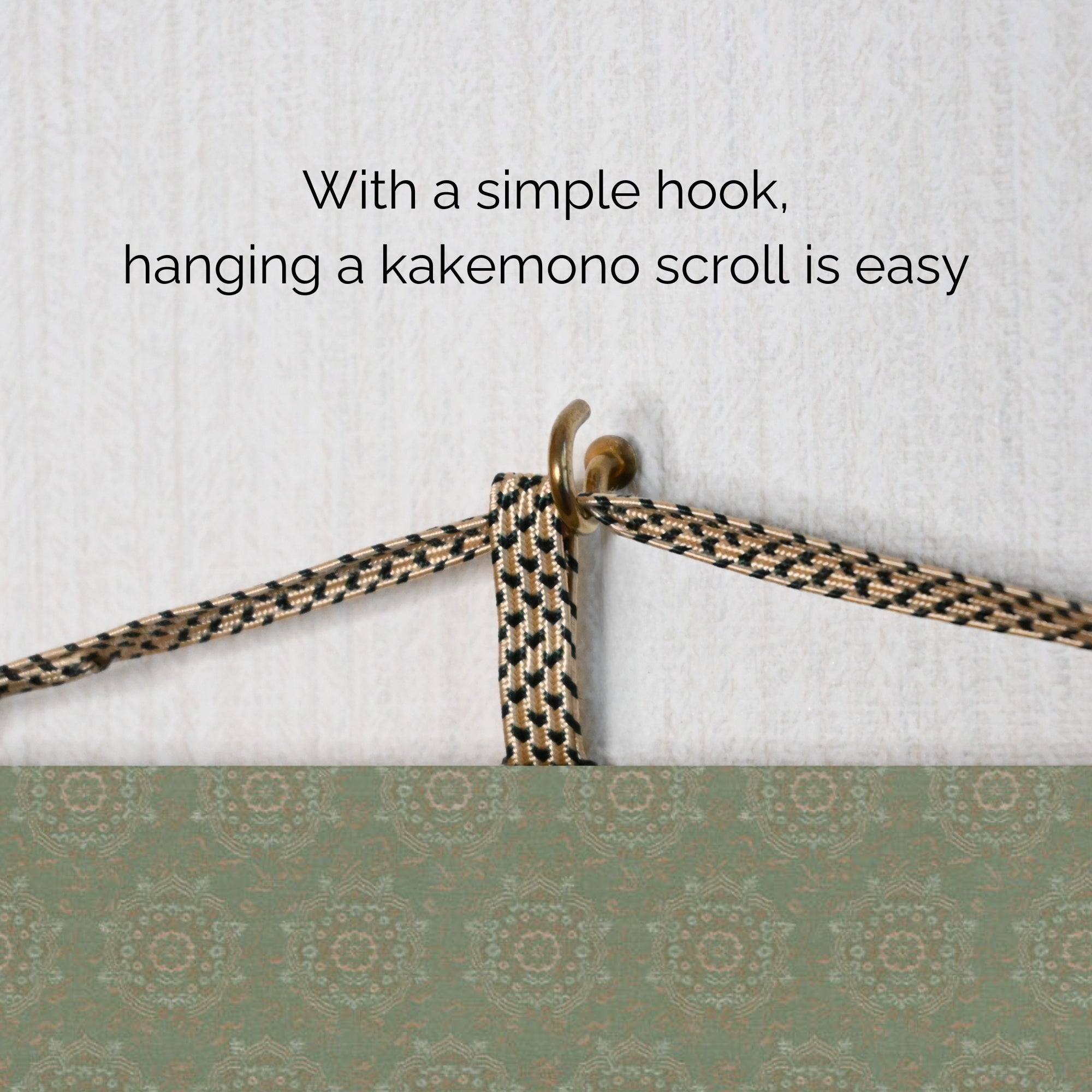 Pendurador de Parede Kakemono de Matcha Japonês – Batedor de Matcha e Cerimônia do Chá 