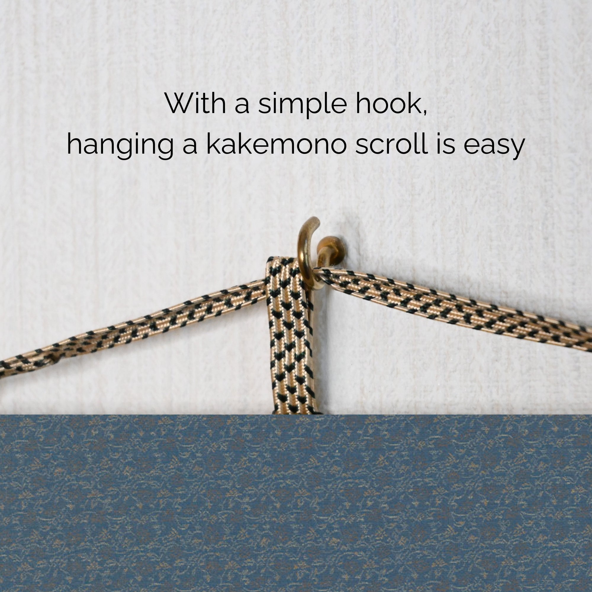 Pendurador de Parede Kakemono Samurai Japonês – Samurai Montado com Espada e Monte Fuji 